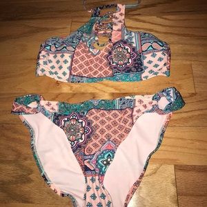 Halter-top swim suit